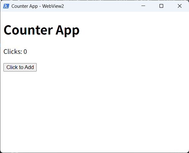 WebView2 Counter Example