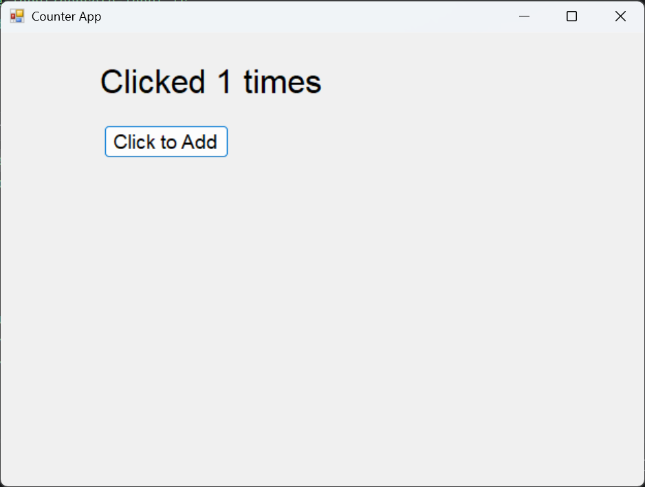 WinForms Counter Example